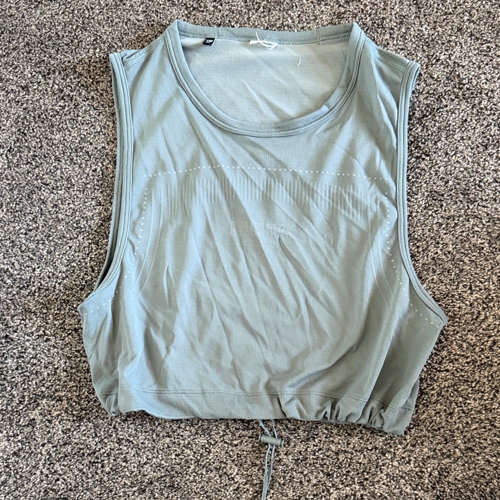 Gymshark Sage Green Cropped Active Tank